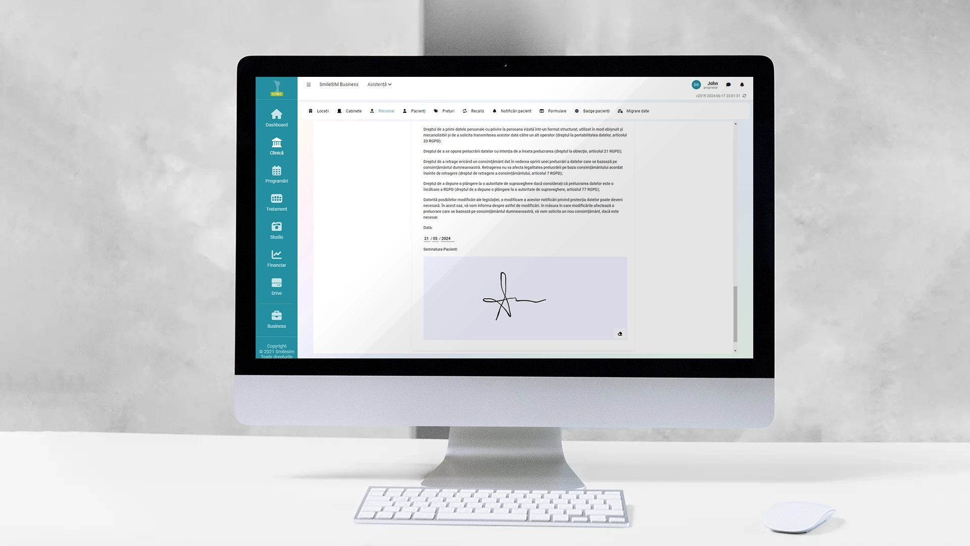 La función Formularios Electrónicos del módulo de software {1}