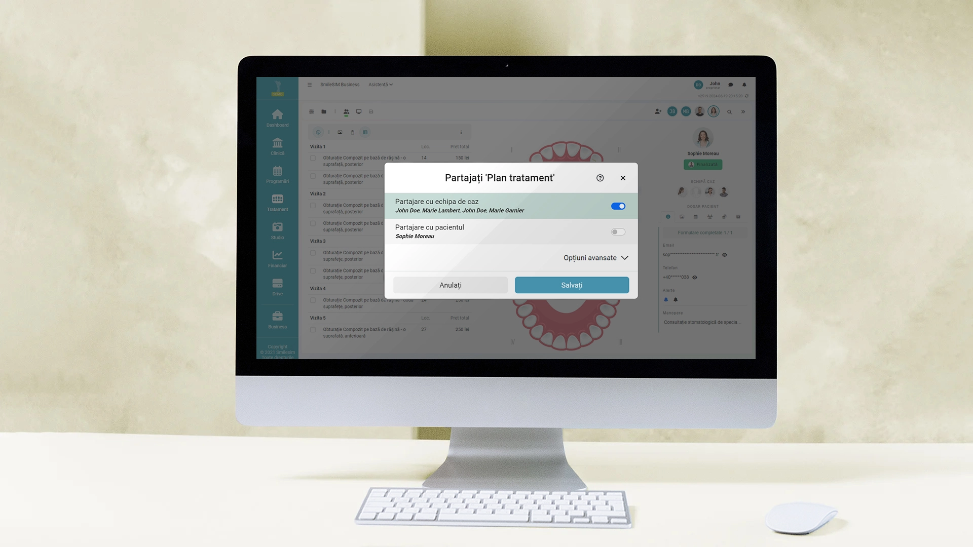 La función Colaboración con el Equipo del módulo de software {1}